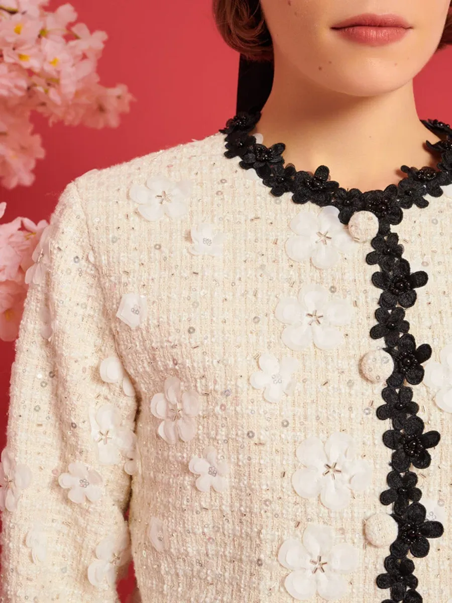 Casual Style Tweed Jacket