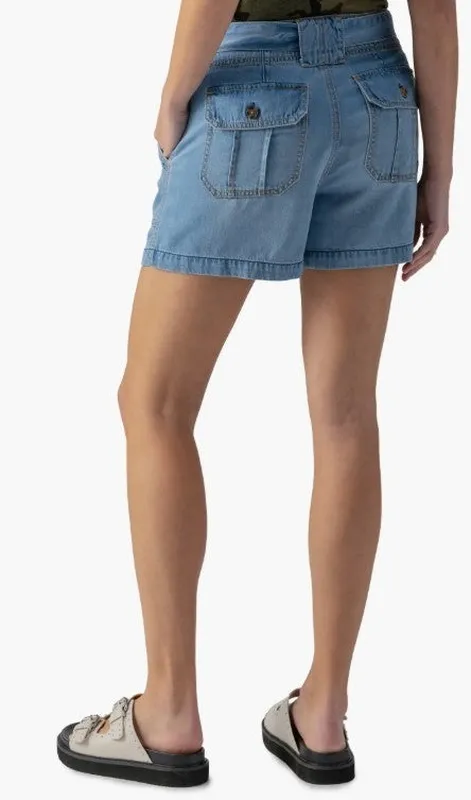 Denim Cotton Pocket Shorts