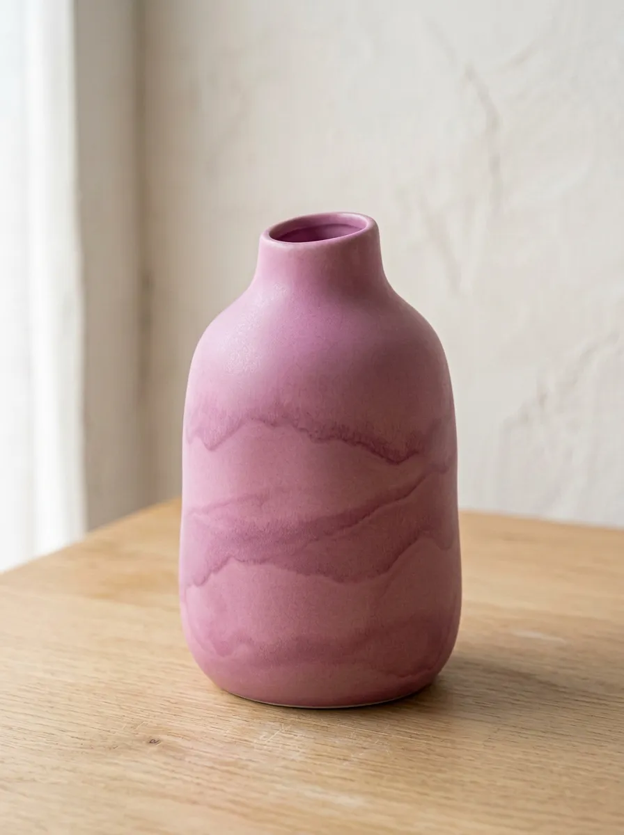 Minimalist Wavy Pattern Printed Table Vase