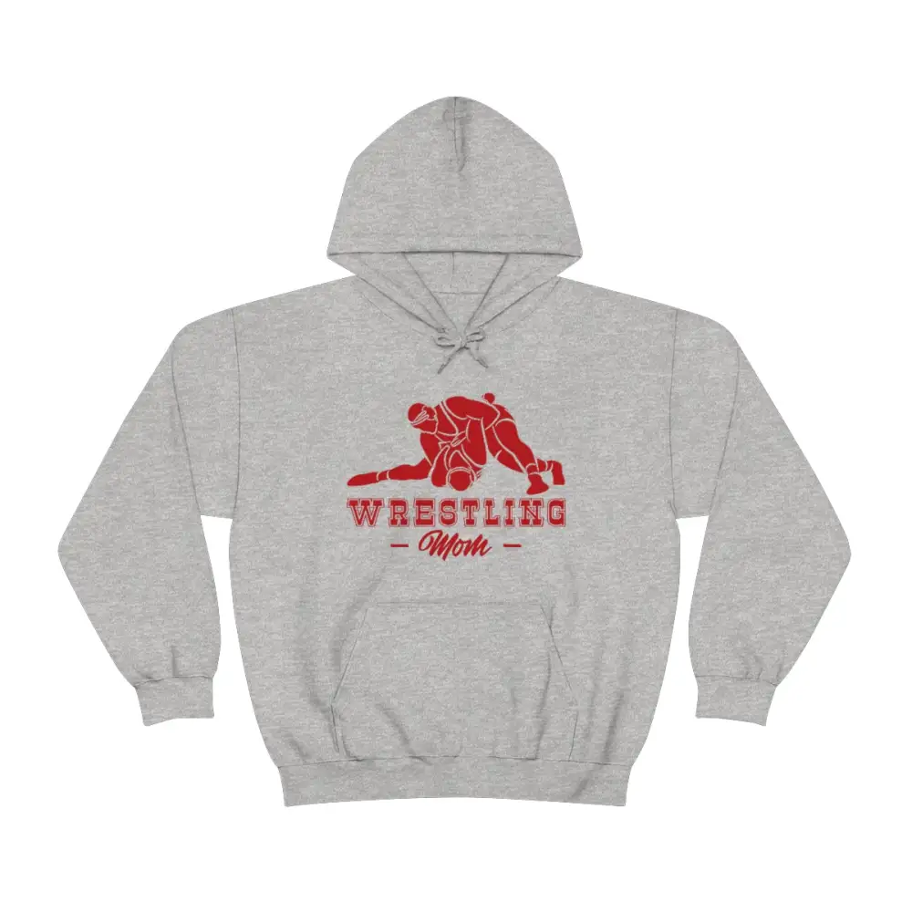 Mom Support Wrestling Graphic Pullover Hoodie