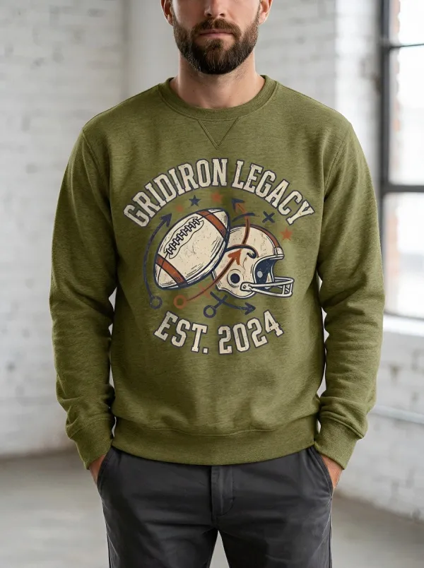 Men's Football Fan Gridiron Legacy Helmet Graphic Sweatshirt