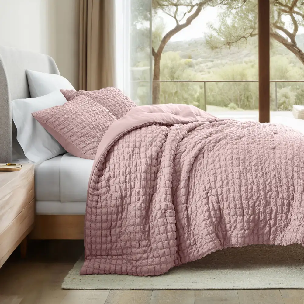 Seersucker Box Textured Down Alternative Comforter Set