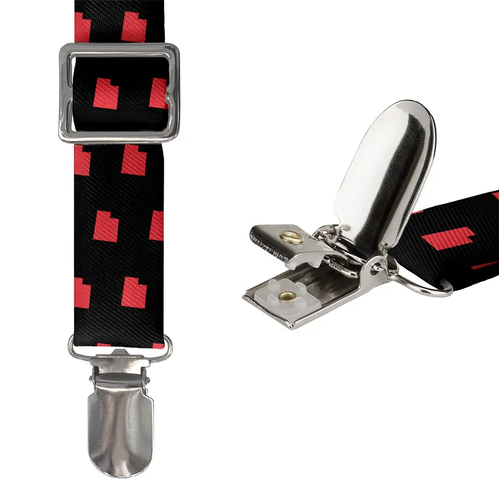Graphic Contour Motif Suspenders