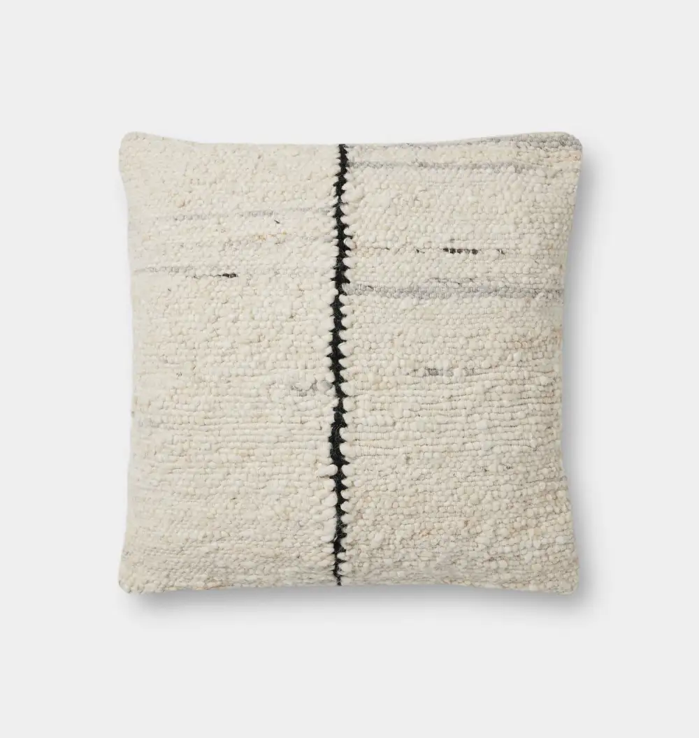 Ivory Woven Sofa Throw Pillow