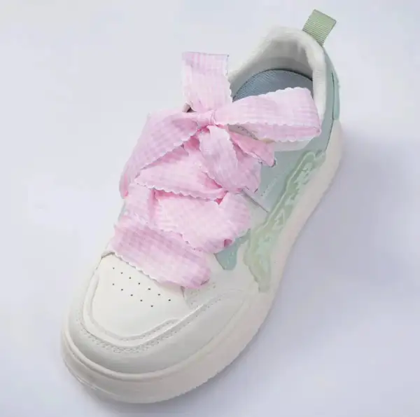 Gingham Pattern Specialty Shoelaces