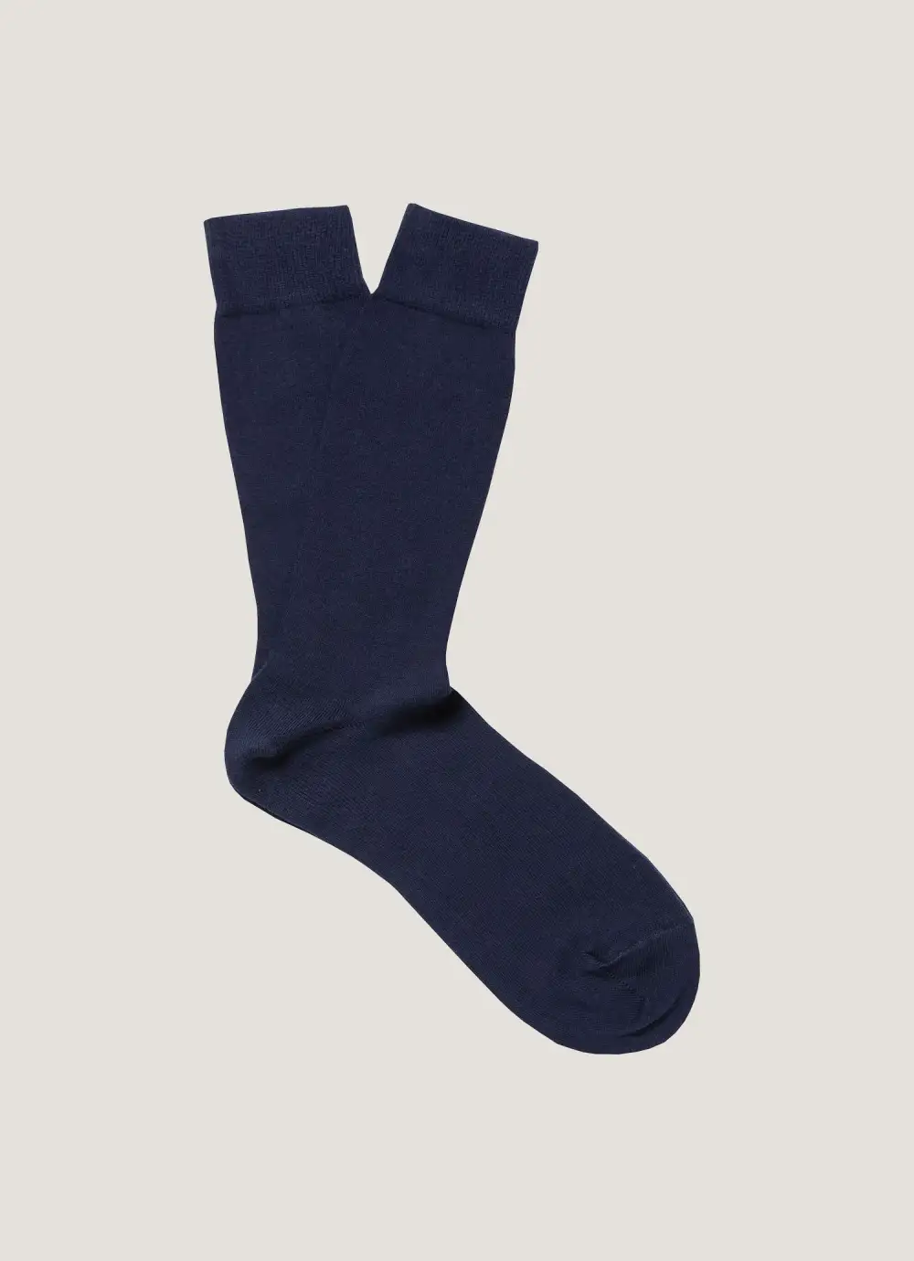 Navy Long Staple Cotton Socks