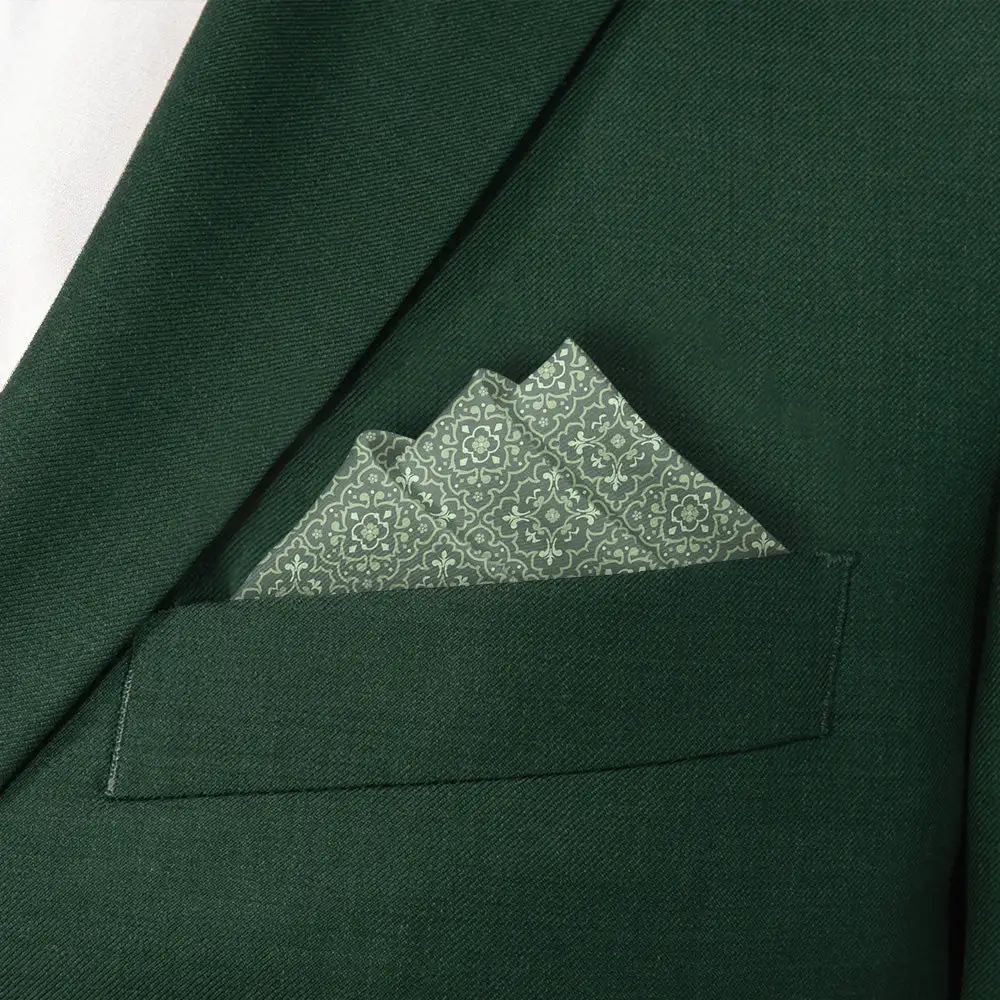 Understated Subtle Ornate Pocket Square
