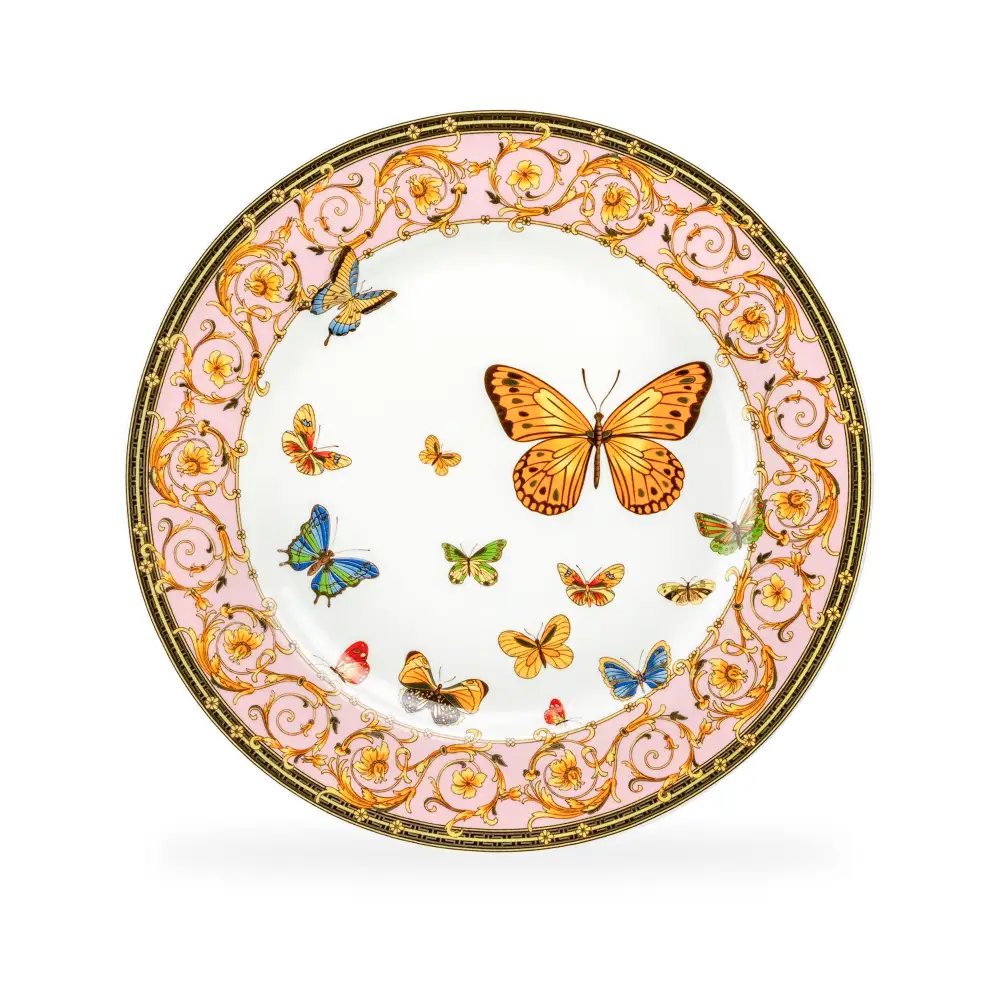 Classic Butterflies Ornament Porcelain Dinner Plate
