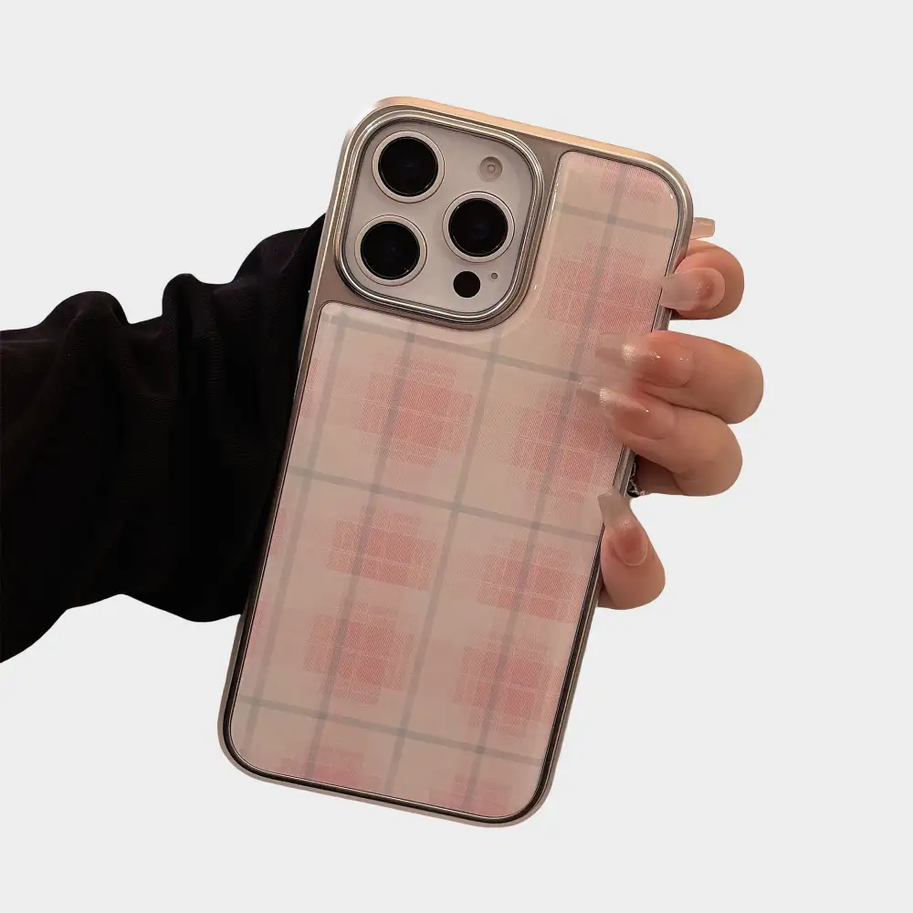 Plaid Glossy Phone Case