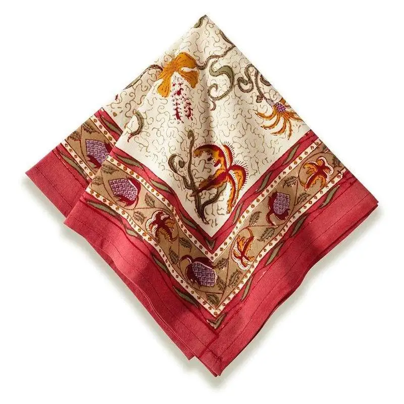 Relaxed Curling Vine Floral Napkin Set