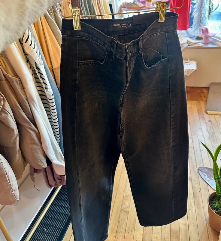 Blue Wide Leg Barrel Jeans