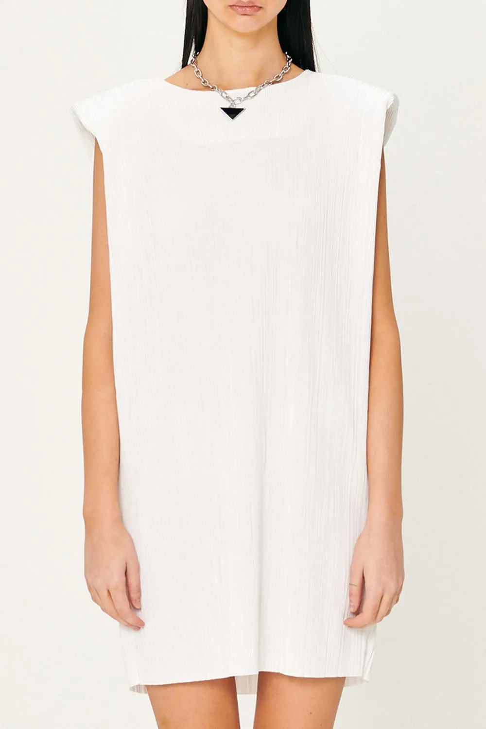 Sleeveless Plisse Dress