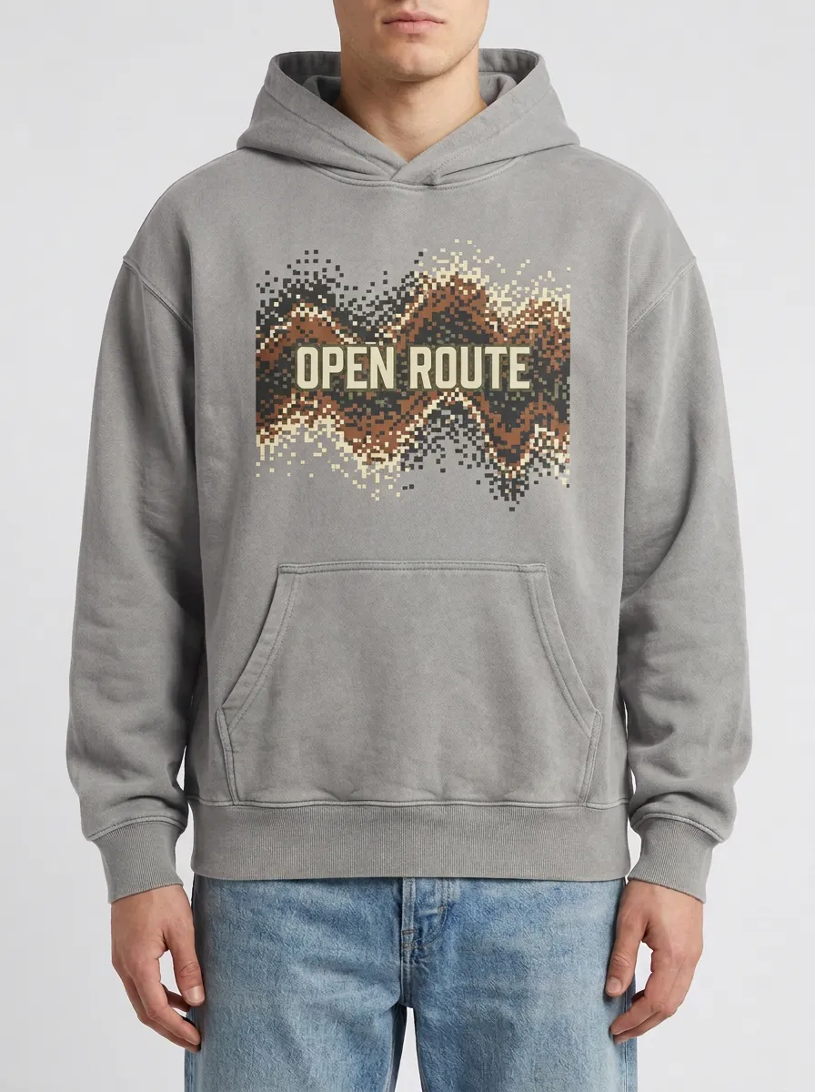 Open Route Pixel Mountain Hoodie