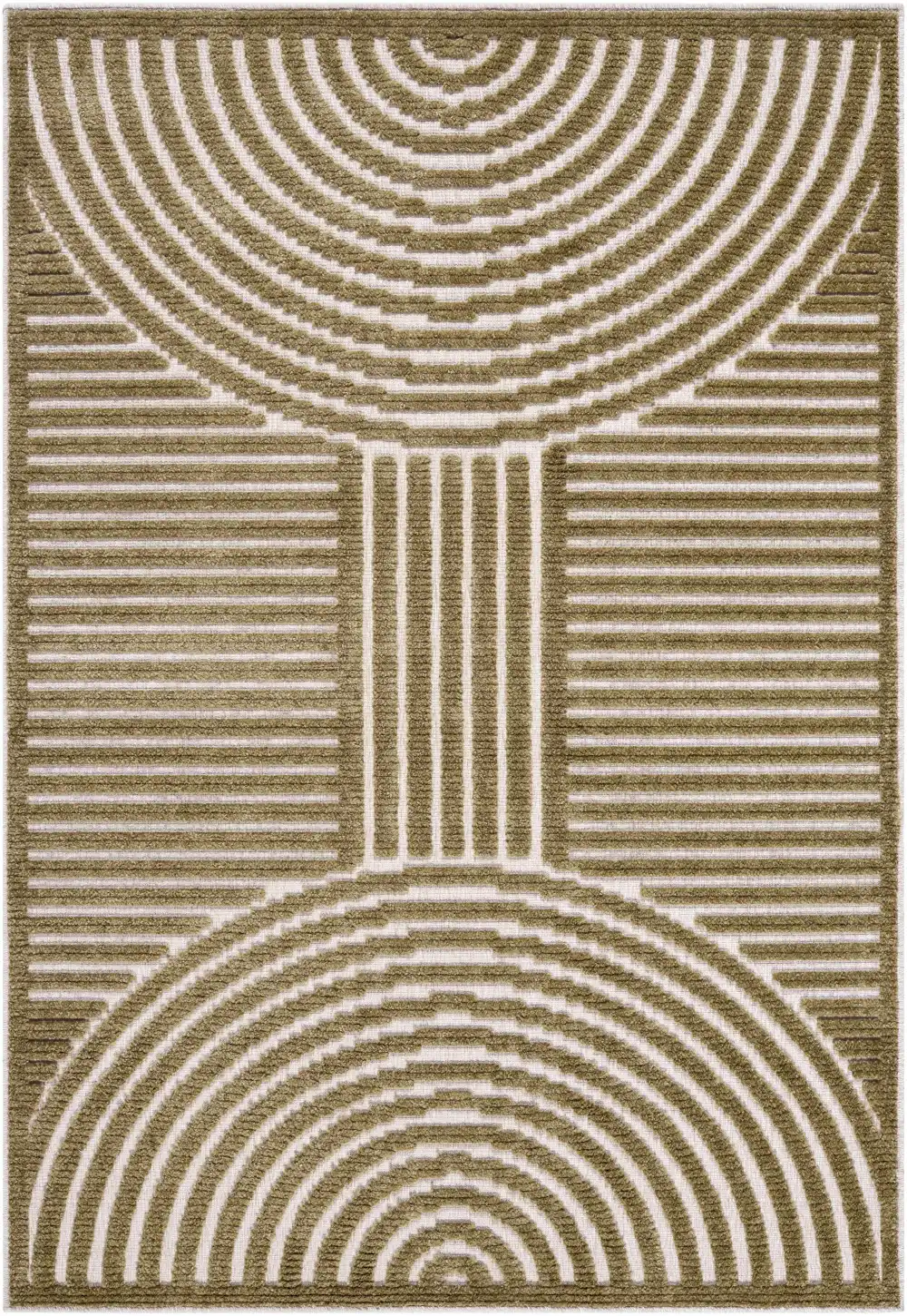 Contemporary Washable Polypropylene Area Rug