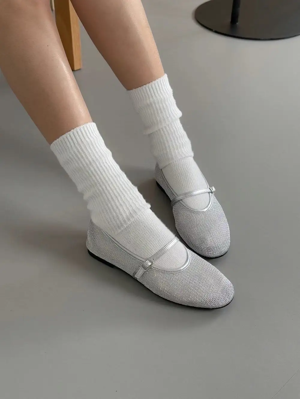 Crisp Faux Leather Everyday Flats