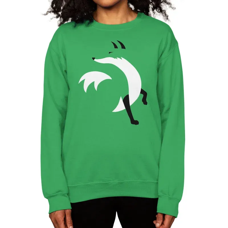 Stylish Geometric Fox Graphic Sweatshirt