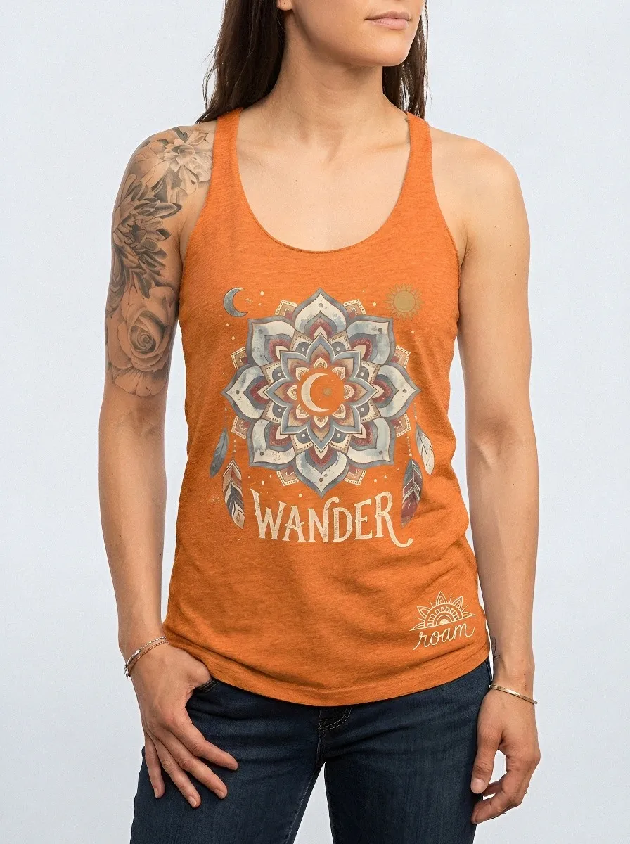 Wander Mandala Feather Tank Top