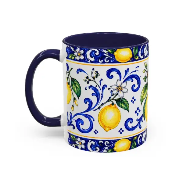 Lemon Motif Ceramic Mug