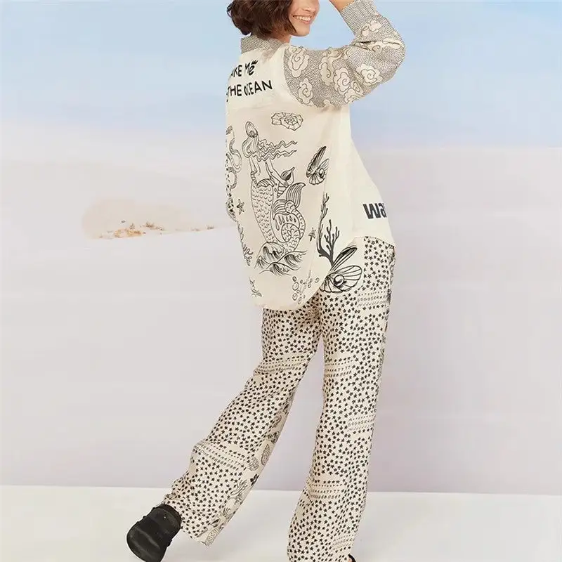 Floral Long Sleeve Shirt Pants Set