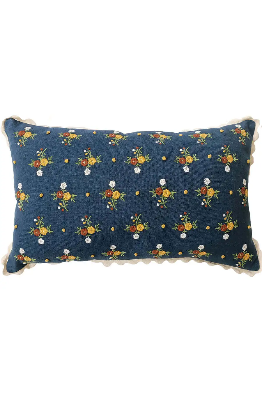 Artisan Design Floral Textured Cotton Decorative Cushion Cover