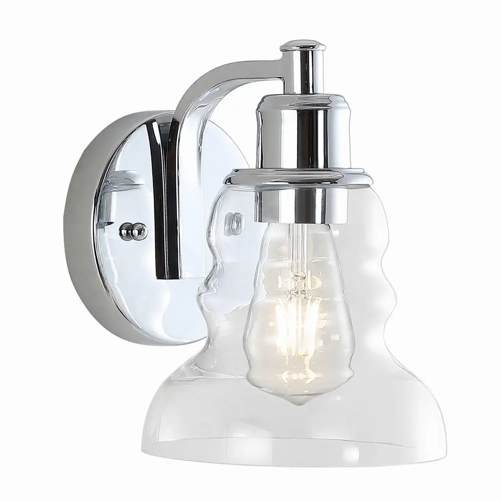 Single-Light Metal/glass Industrial Rustic LED Vanity