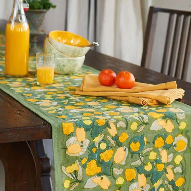 Vibrant Orchard Fruit Table Runner