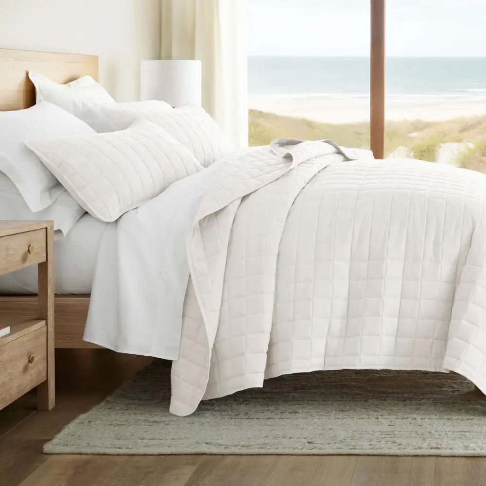 Square Quilted Coverlet Set