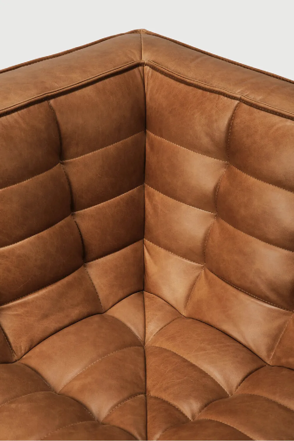 Refined Modular Leather Sofa