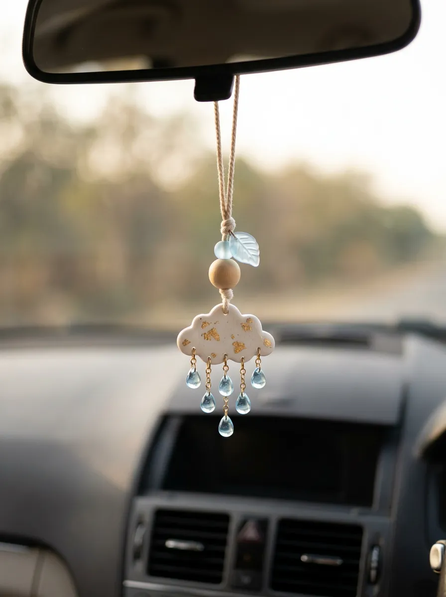 Refined Cloud Rearview Mirror Hanging Ornament