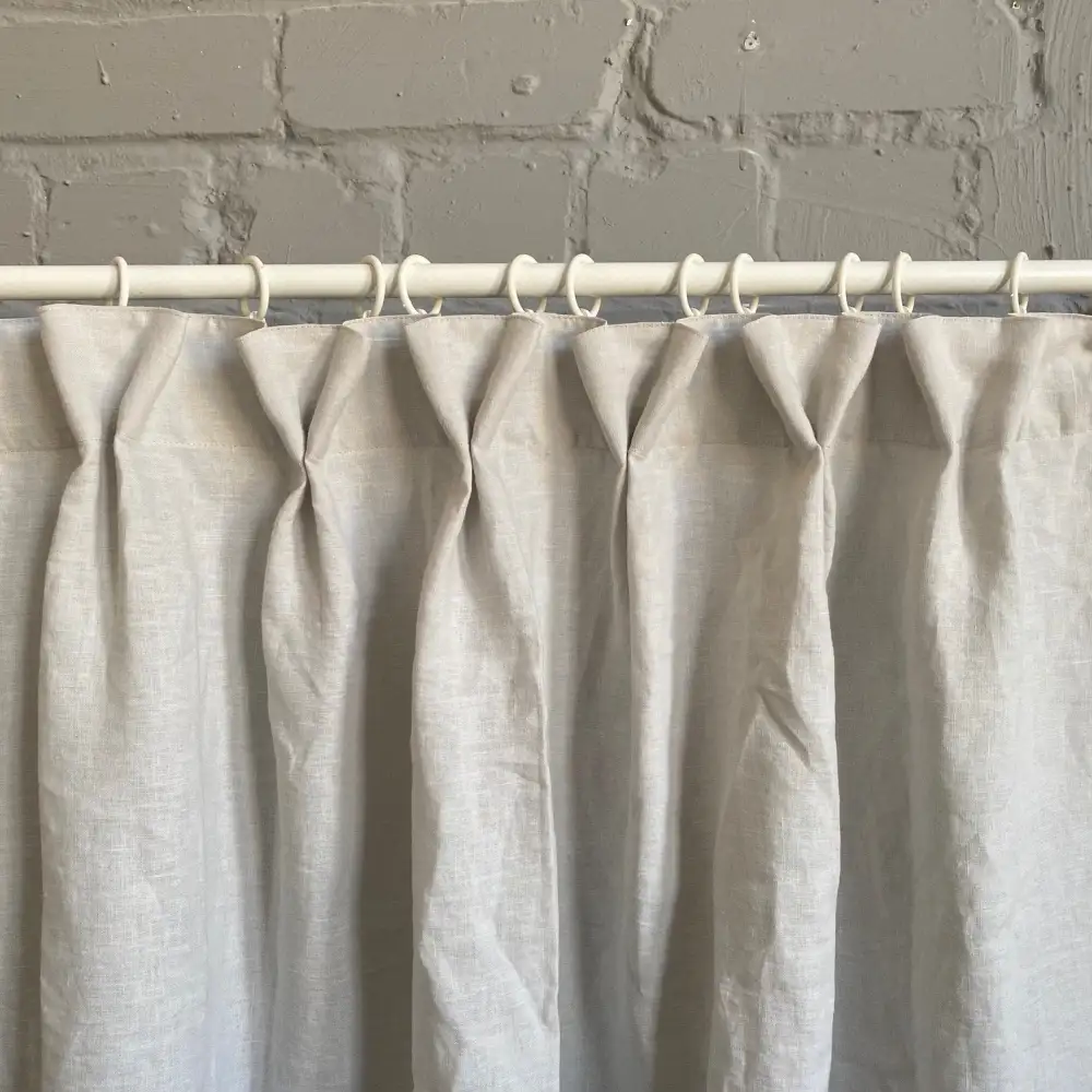 Pinch Pleat Lined Linen Curtain