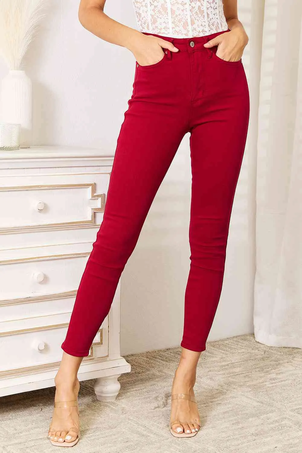 High Waist Tummy Control Skinny Denim Jeans