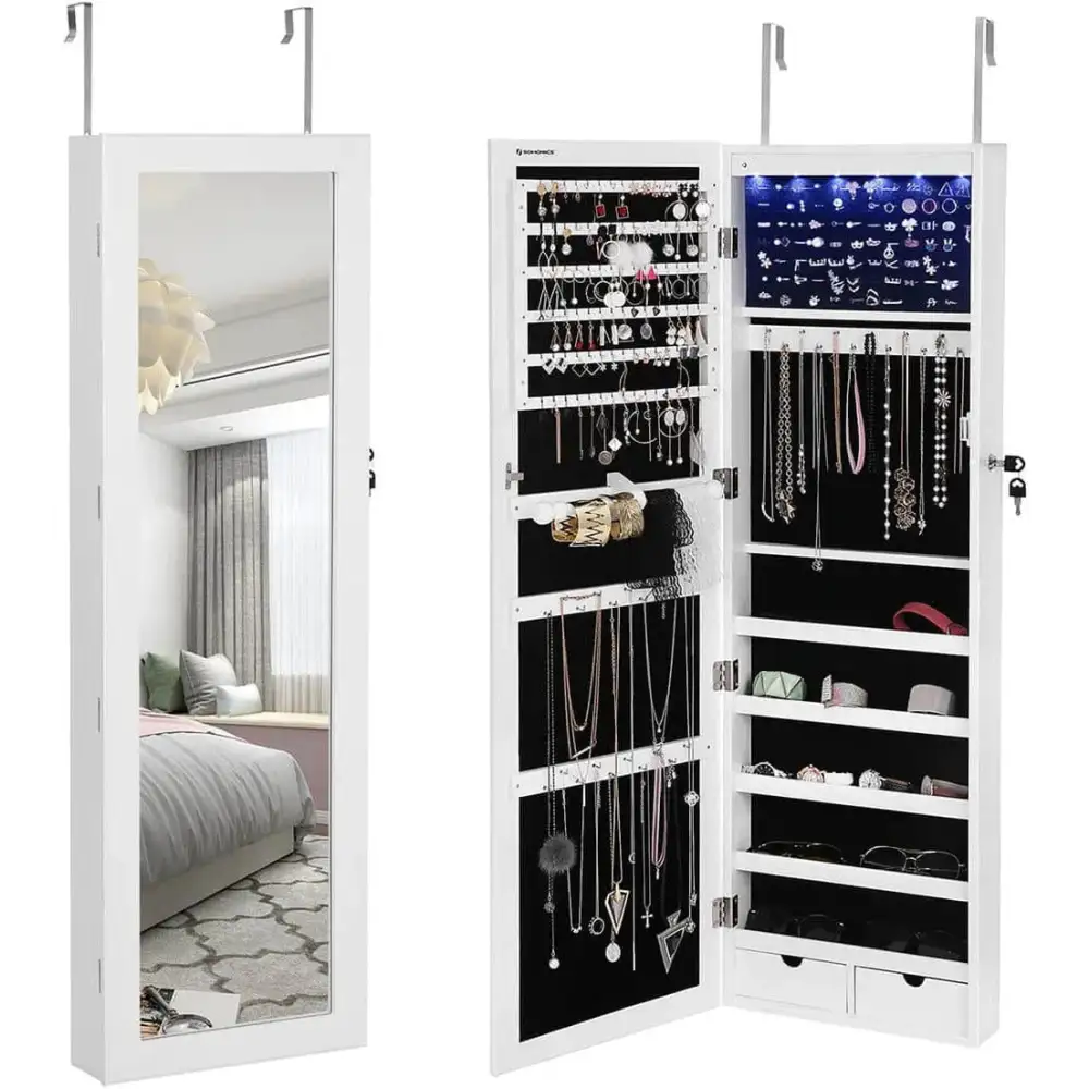 Hanging Mirrored Jewellery Cabinet