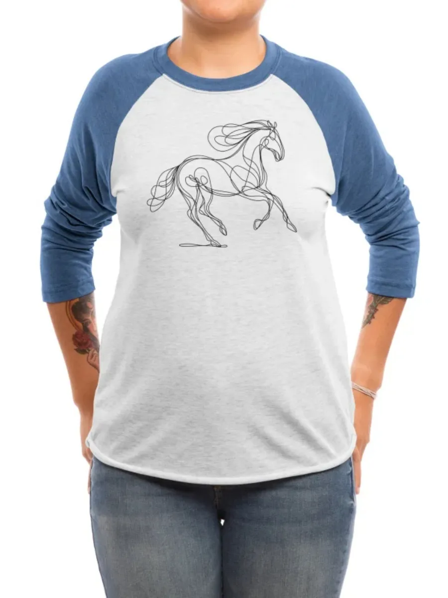 Line Horse Print T-Shirt