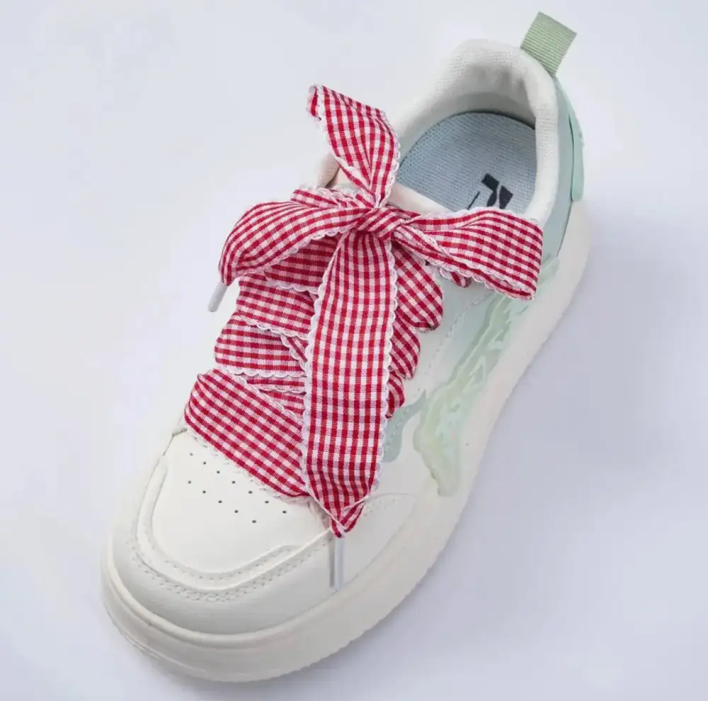 Gingham Pattern Specialty Shoelaces