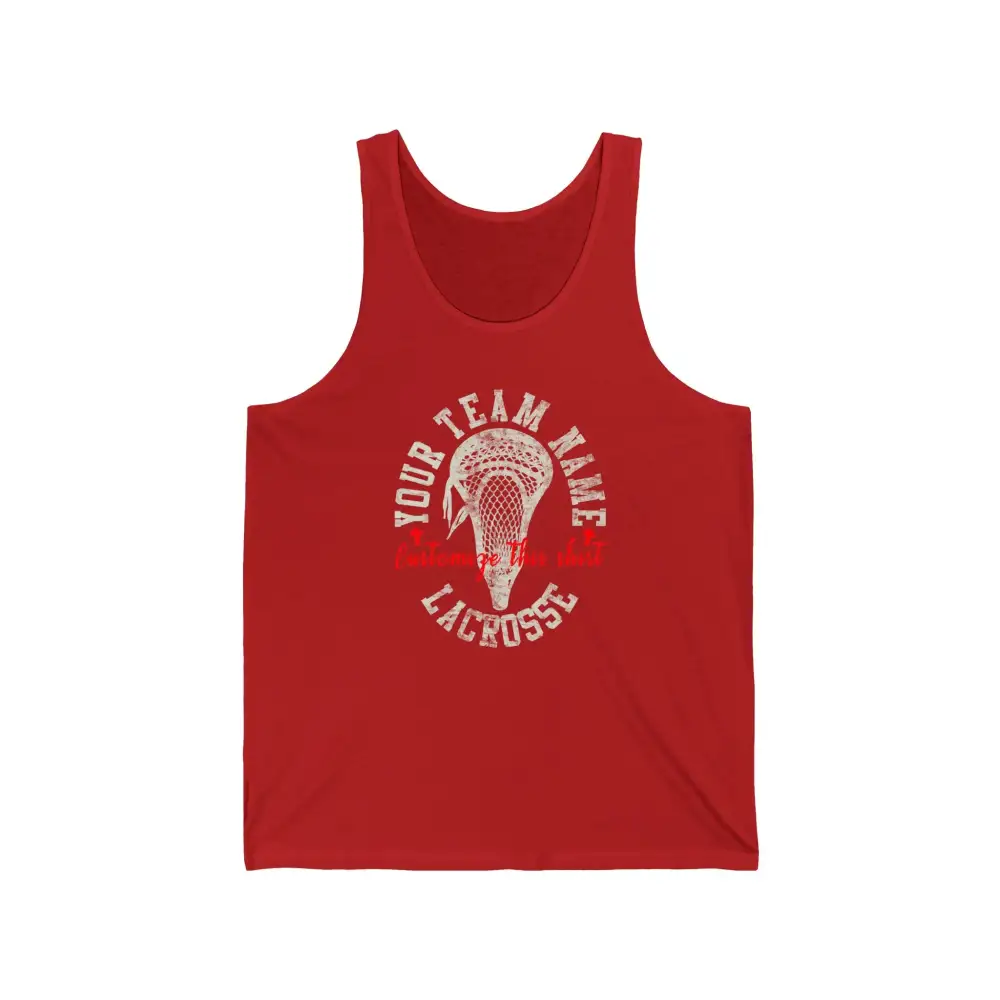 Retro Lacrosse Stick Graphic Tank Top