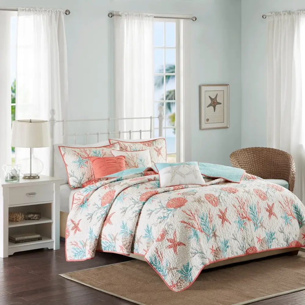 Home Cotton Sateen Quilt Bedding Set