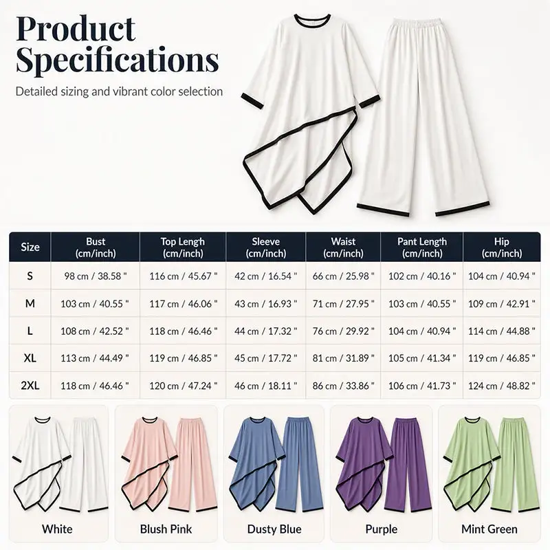 🔥New Arrivals & Special Offers-Women's Casual Tunic and Wide Leg Pants Set