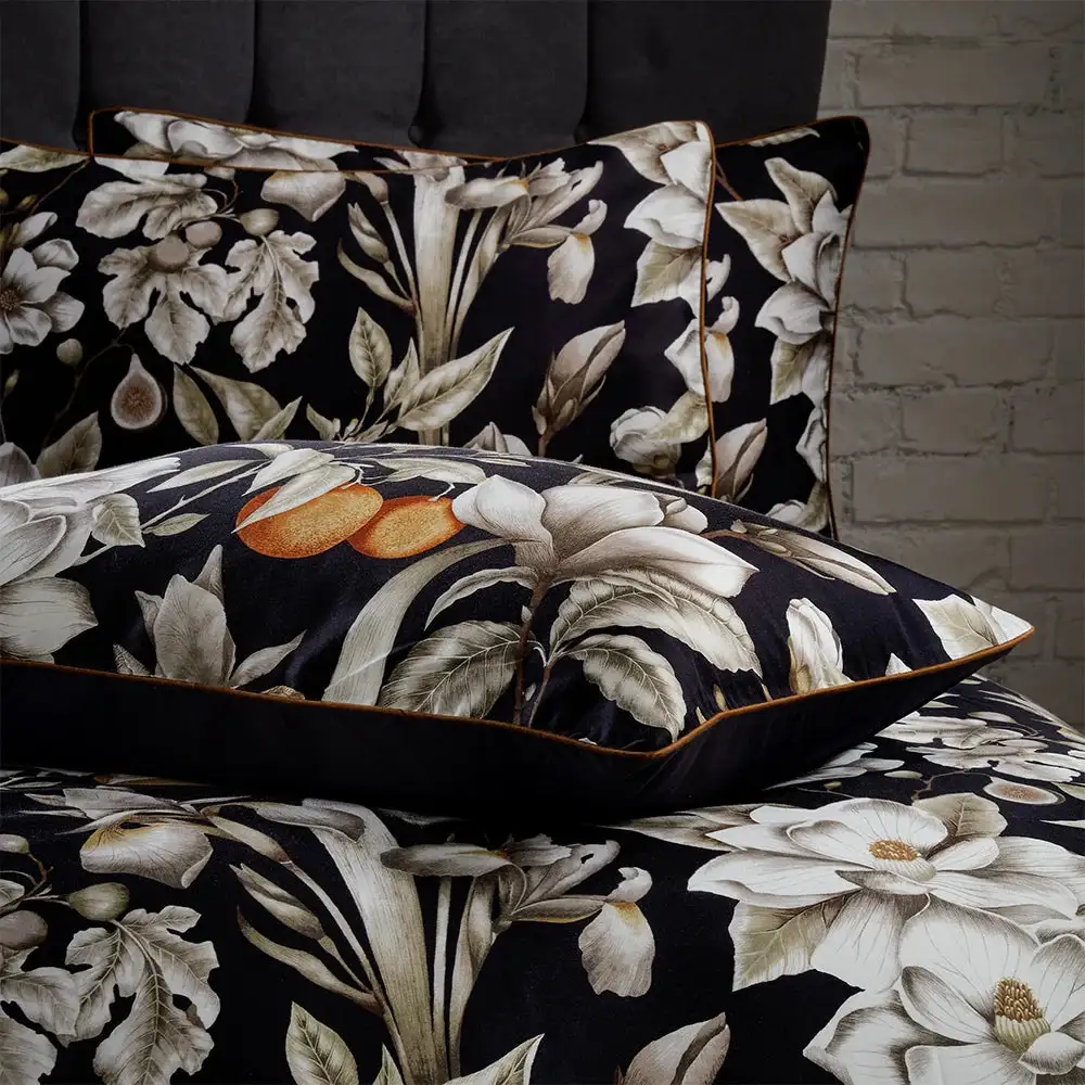 Reversible Floral Cotton Sateen Duvet Cover Set