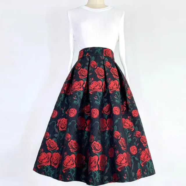 Comfortable City Embroidered High Waist Skirt