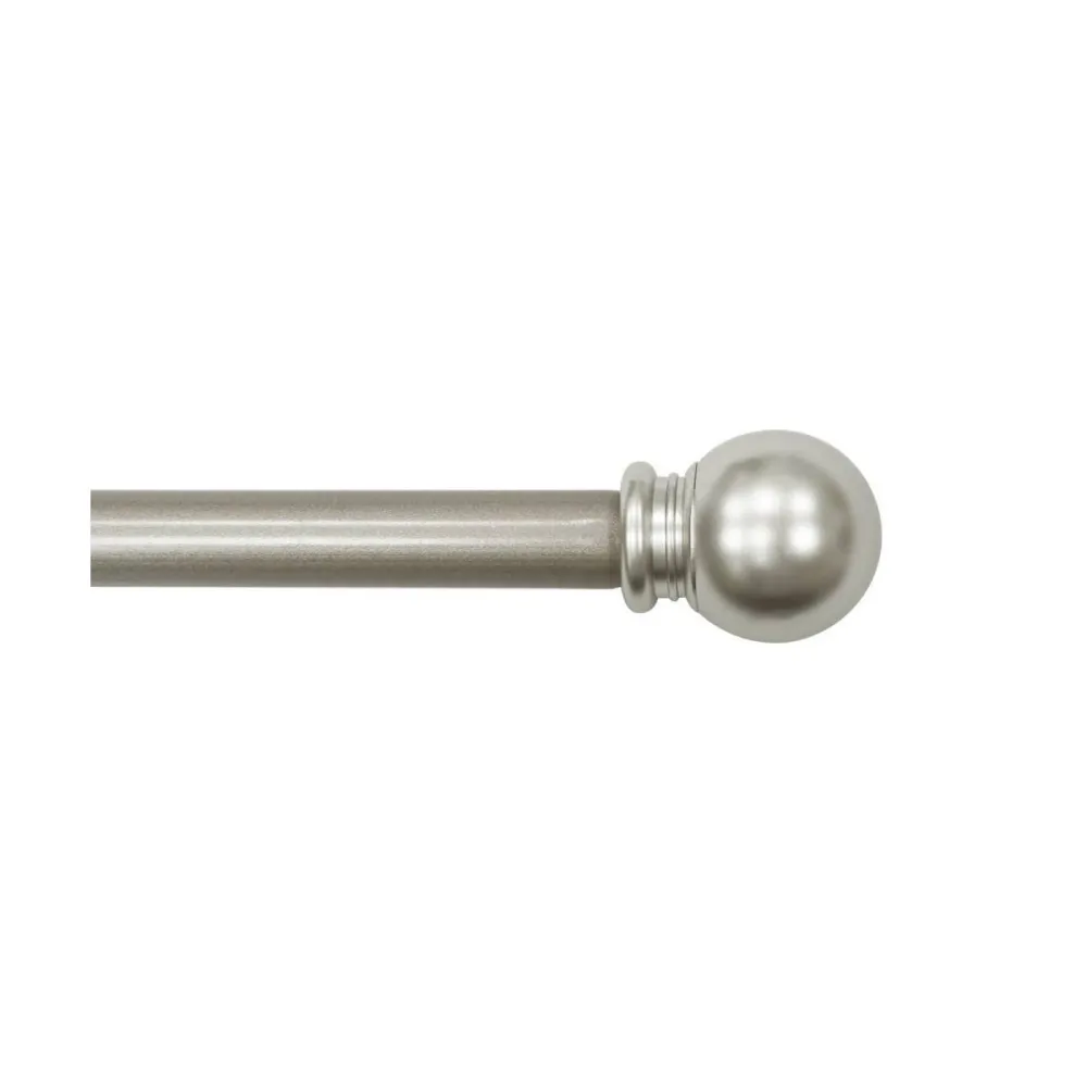 Adjustable Ball Finial Metal Curtain Rod 28 x 48-Inch