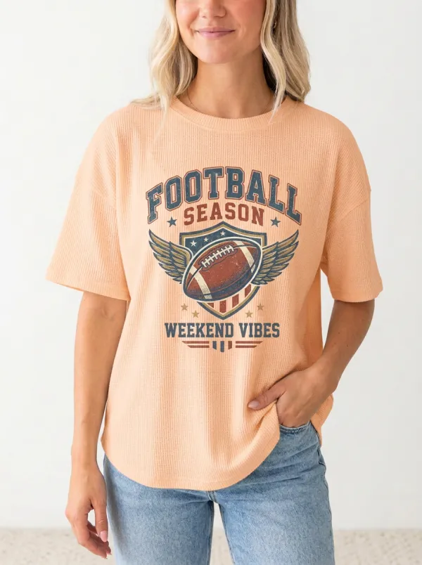Football Graphic Casual T-Shirt
