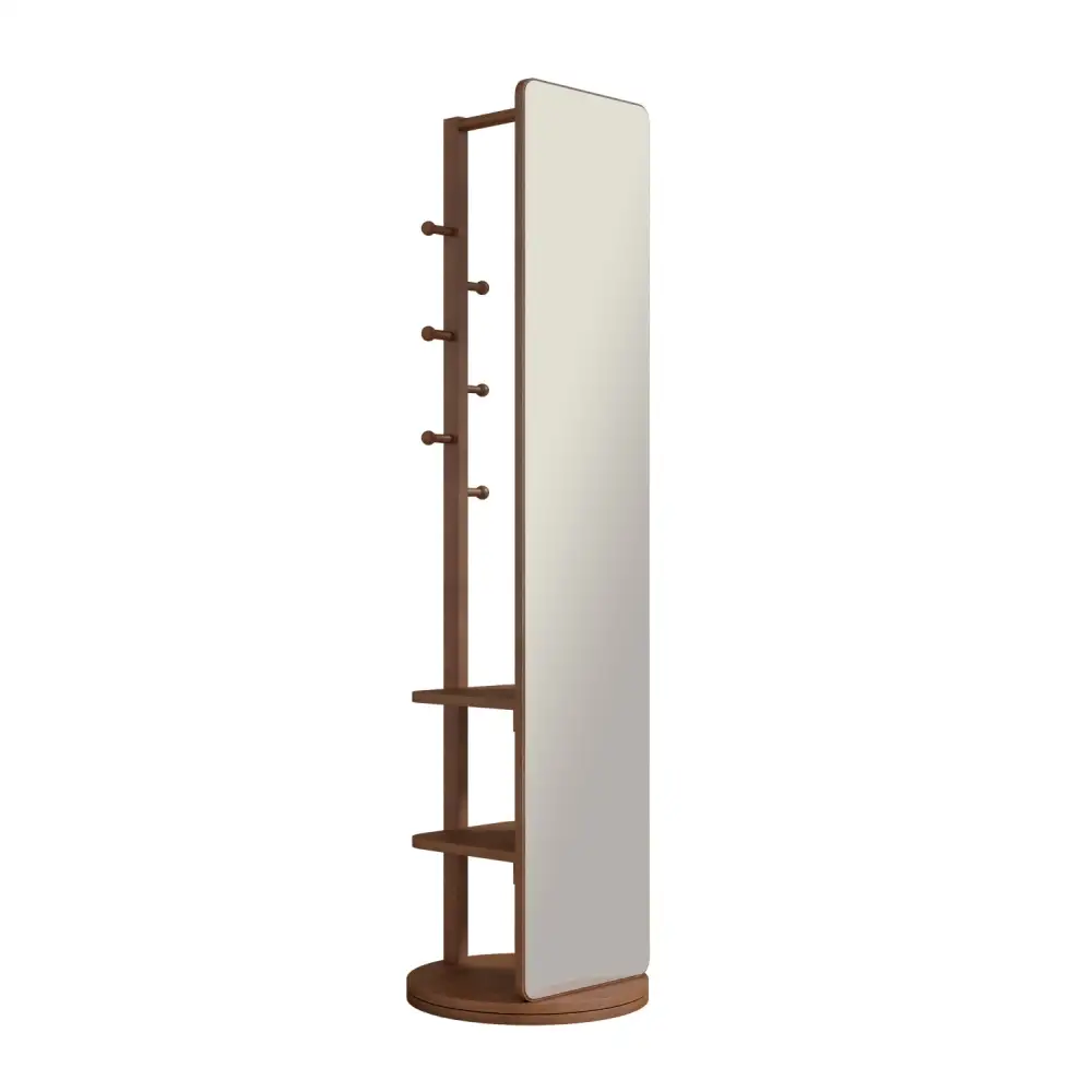 ° Rotating Mirror with Hook Storage Rack
