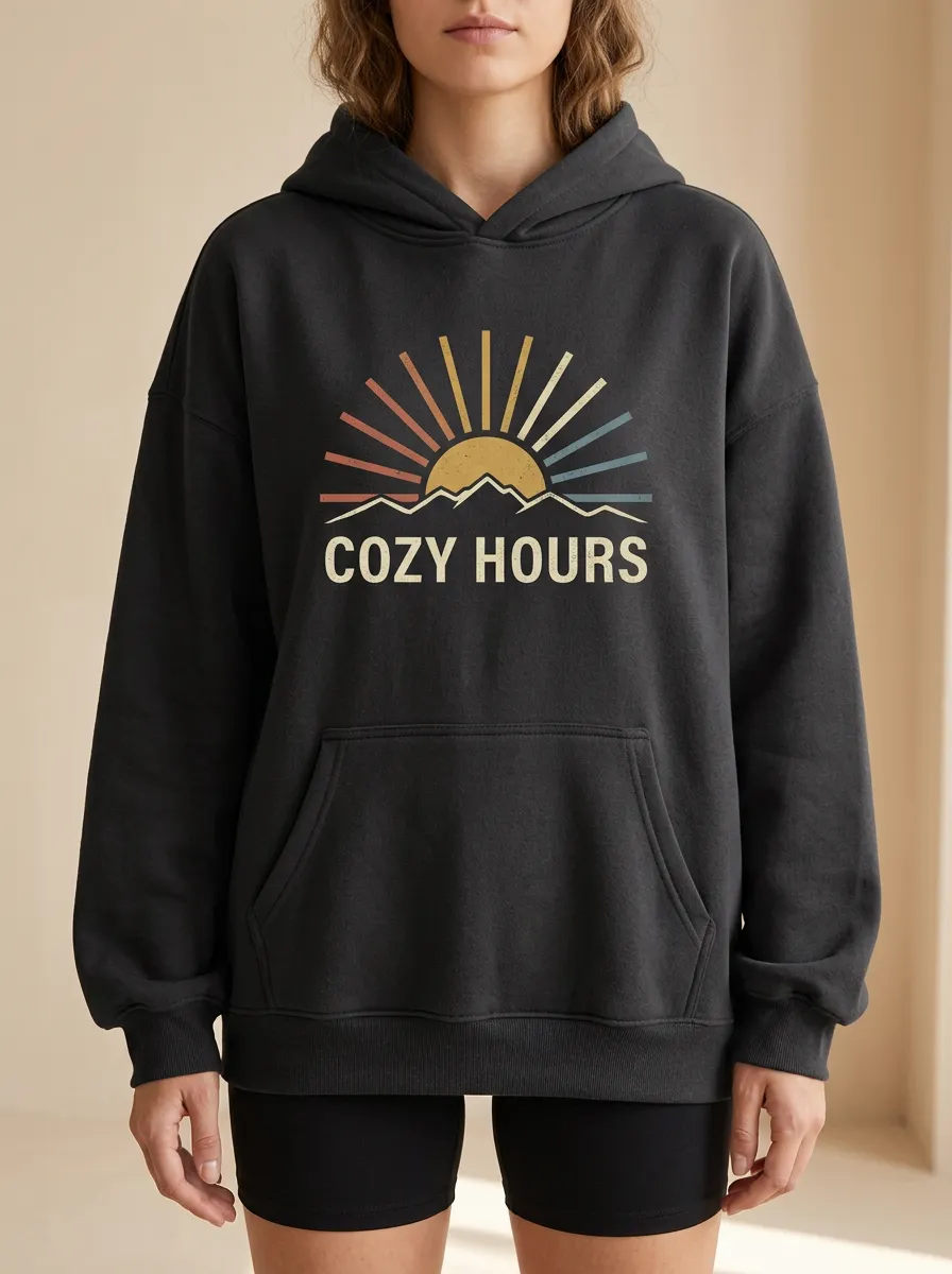 Cozy Hours Mountain Sun Hoodie
