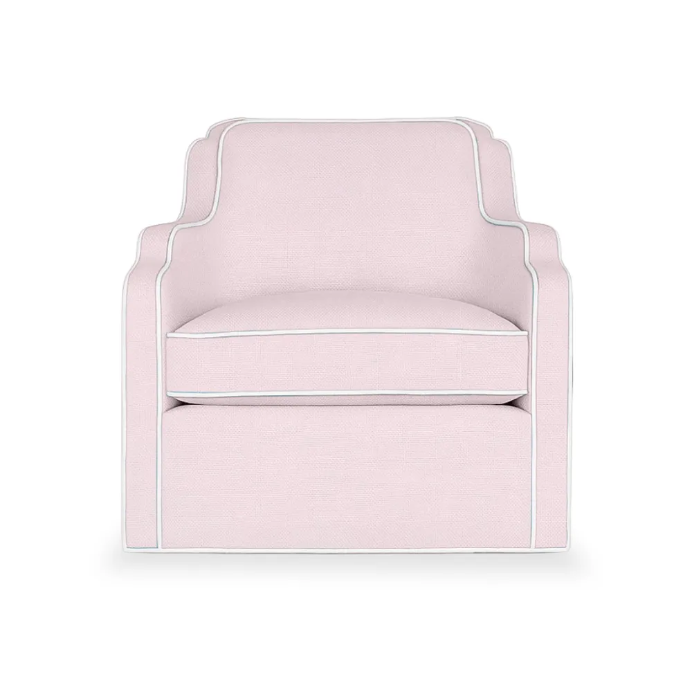Scalloped Swivel Chair