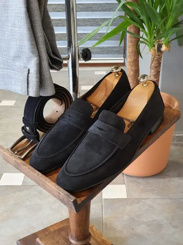 Suede Penny Loafers