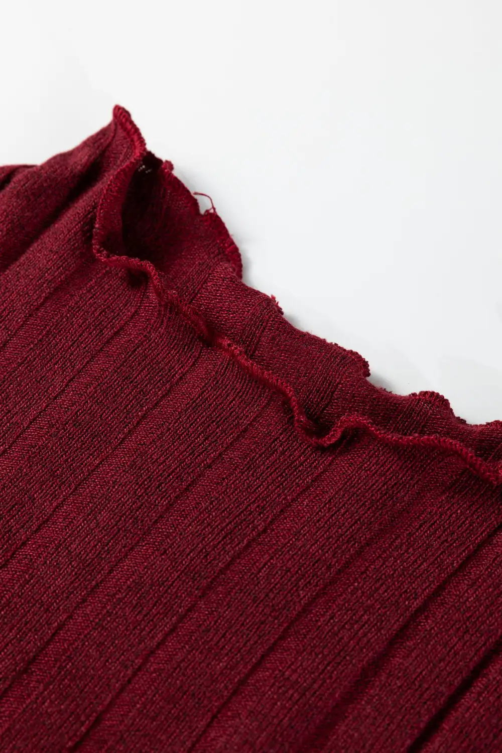 Polished Detail Patchwork Ribbed Knit Mini Dress