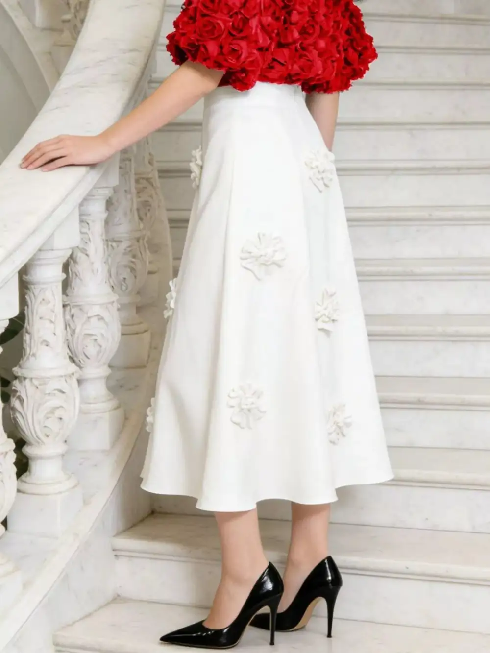 Embellished Midi Skirt