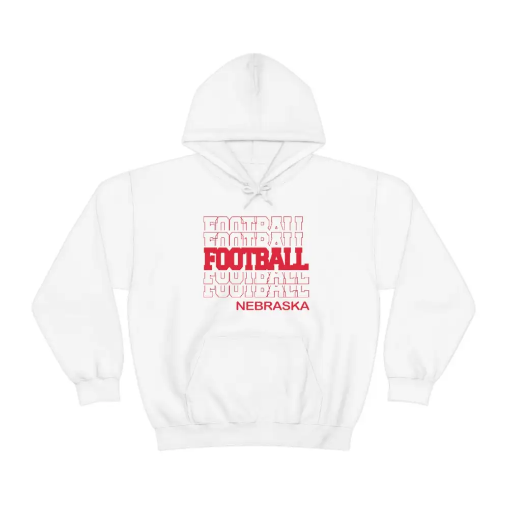 Modern Stacked Football Graphic Pullover Hoodie