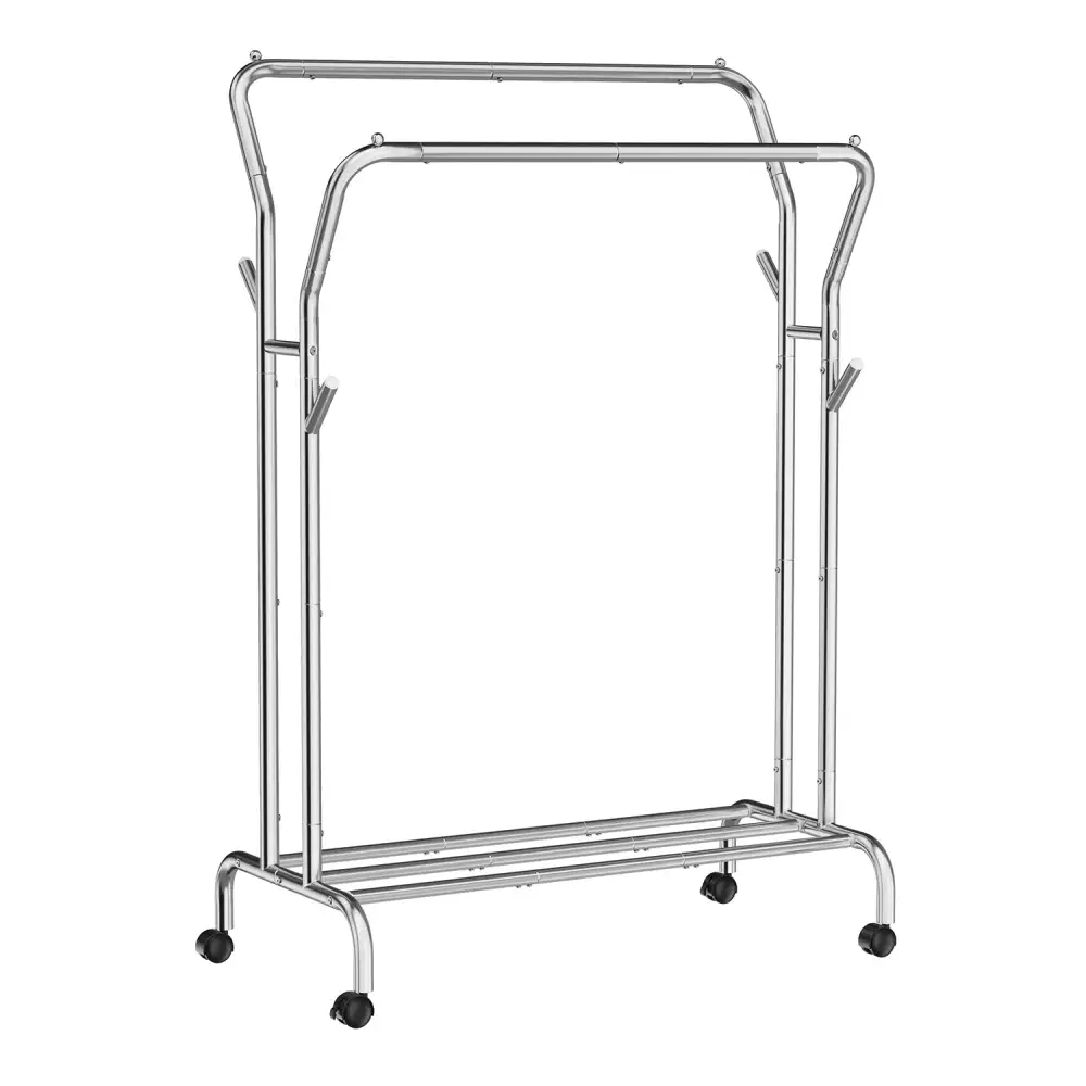 Portable Double Rod Clothes Rail