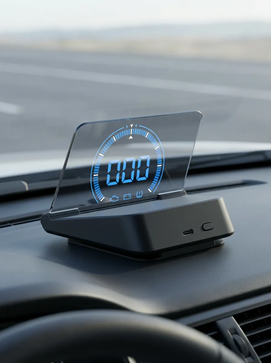 Circular-Gauge Digital-Speedometer HUD Car HUD Display